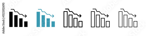 Attrition line icon in art style vector