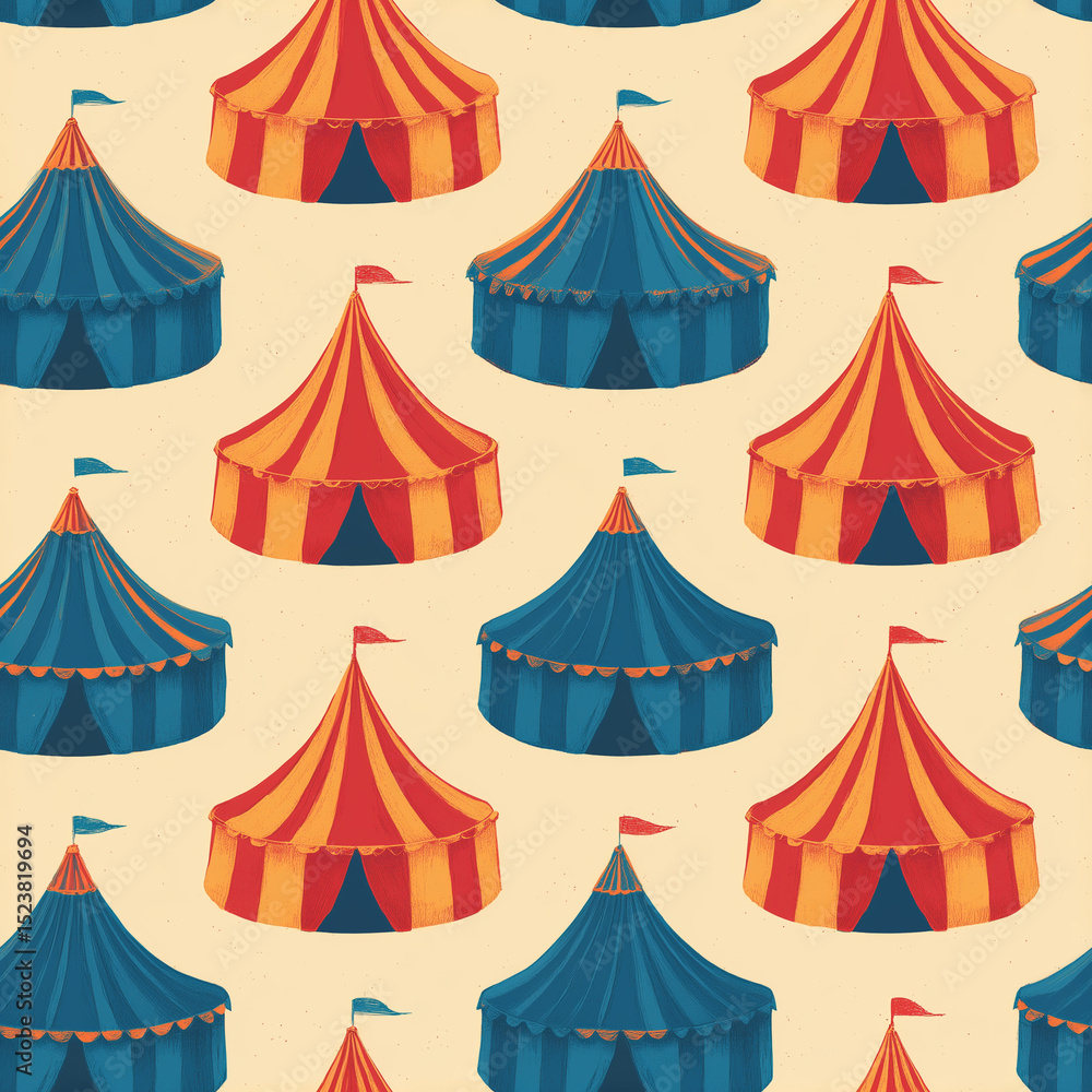 circus themed colorful seamless pattern — fun and vibrant illustration perfect for kids' party invitations, wrapping paper, textile design, or digital backgrounds circus themed colorful seamless pattern — fun and vibrant illustration perfect for kids' party invitations, wrapping paper, textile design, or digital backgrounds