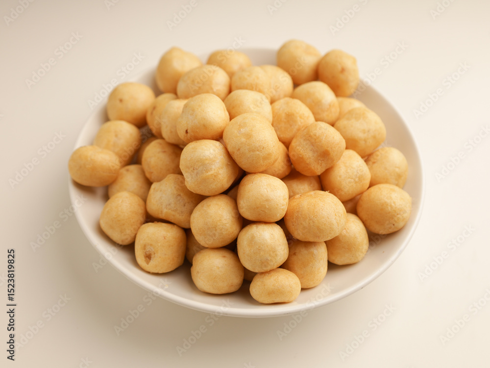 Variety of crackers on white background Variety of crackers on white background