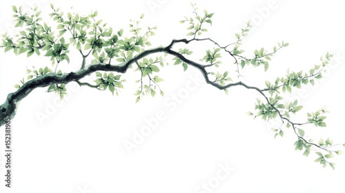 Branch with Leaves.