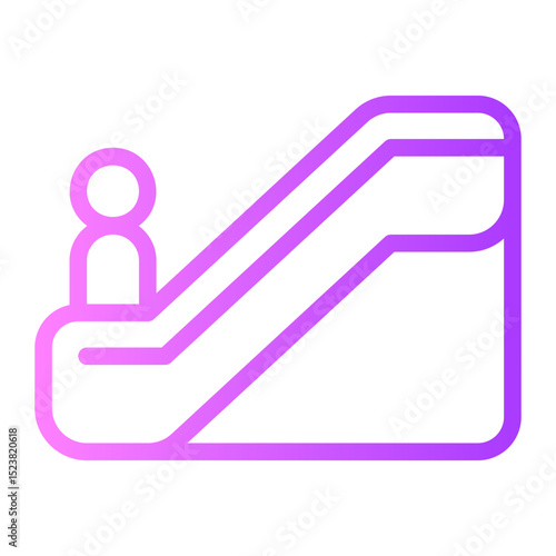 Escalator gradient icon
