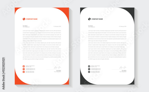 Modern stylish creative & clean business style letterhead bundle of your corporate project design. Set to print. modern business letterhead in abstract design. Elegant template design