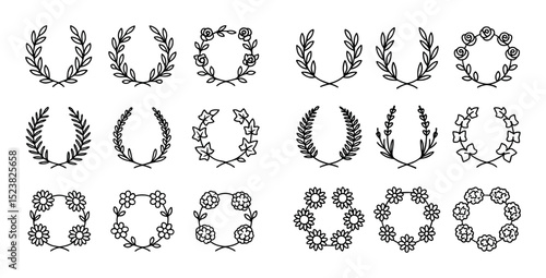 Botanical Wreath Icons