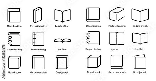 Bookbinding Icon Grid