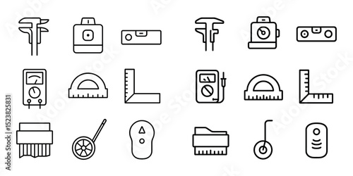 Minimalist Measuring Tools Icons