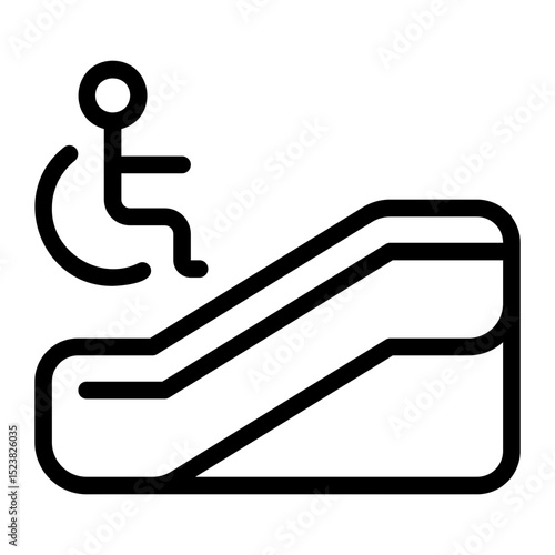 Escalator line icon