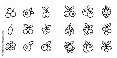 Minimalist Berry Icons