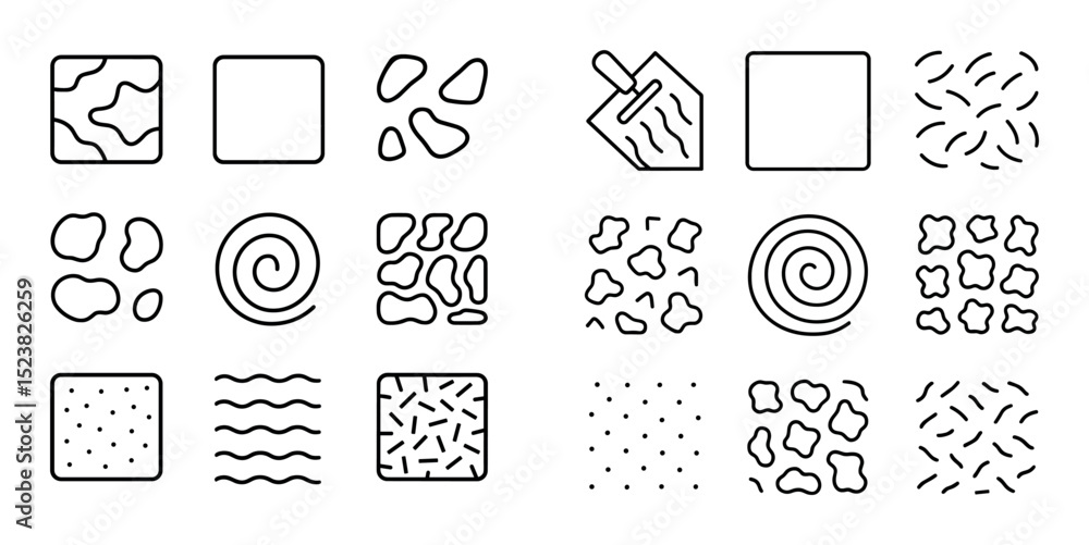 Fototapeta premium Plaster Finish Icons