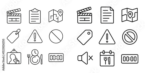 Film Set Icon Grid