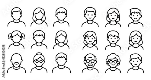 Minimalist Family Icons