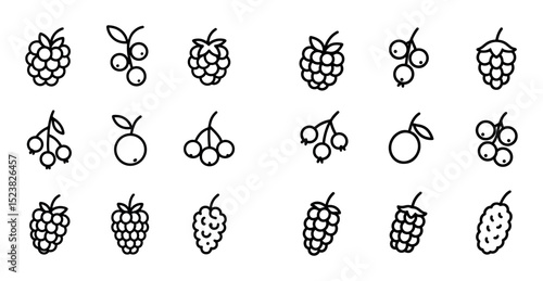 Berry Line Icons