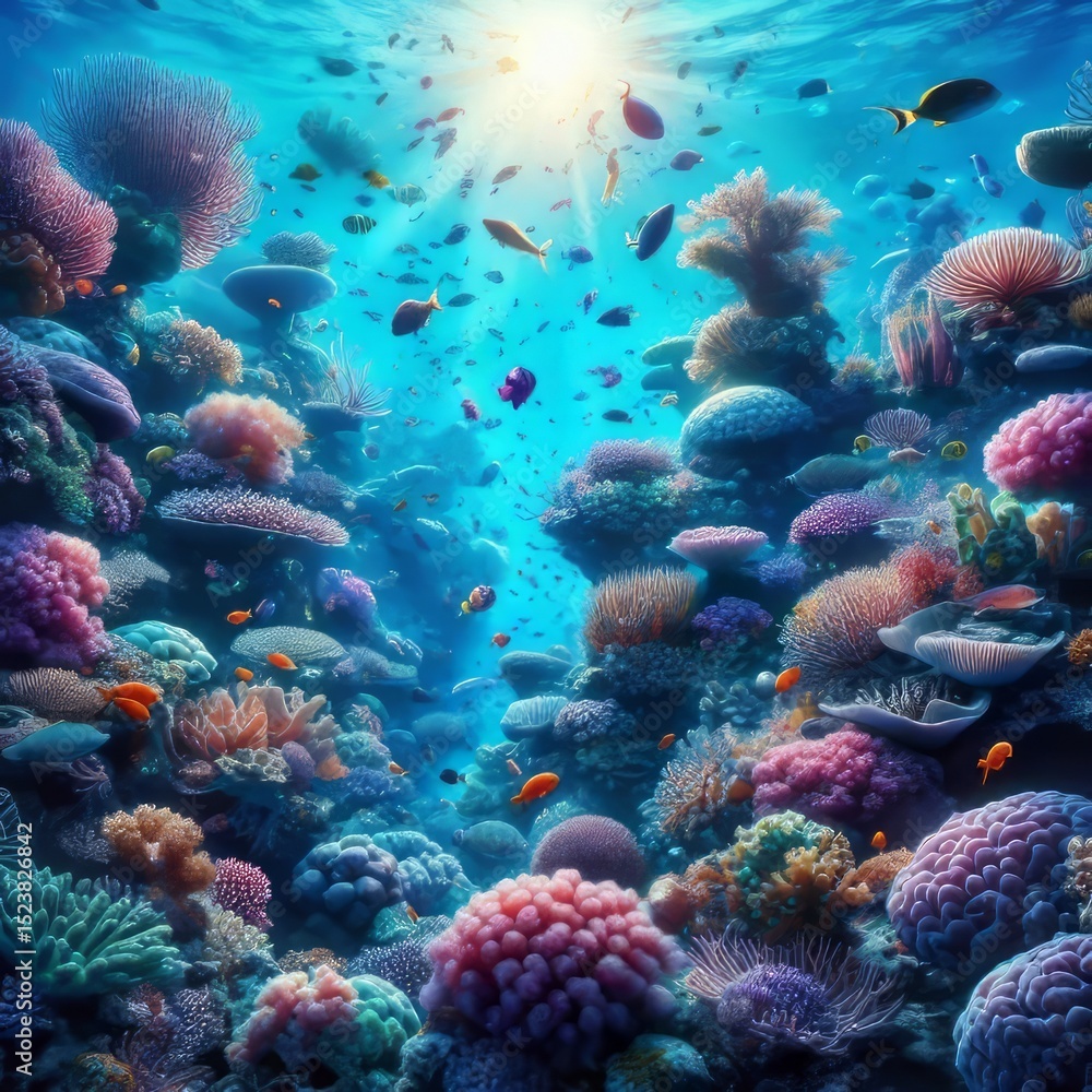 Fototapeta premium CoralReef Underwater tropical scenes