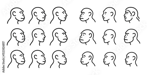 Minimalist Hominin Icons