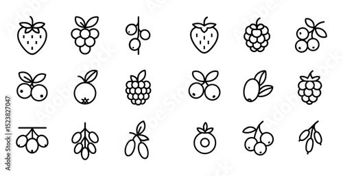 Minimalist Berry Icons