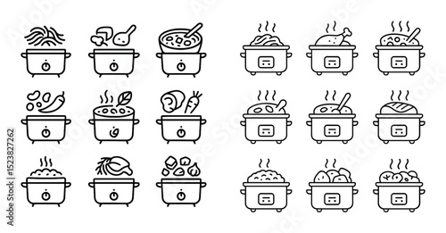 Minimalist Slow Cooker Icons