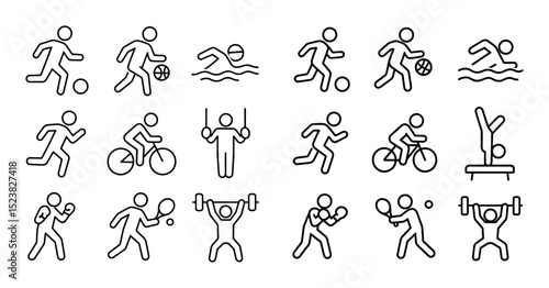 Minimalist Athlete Icons