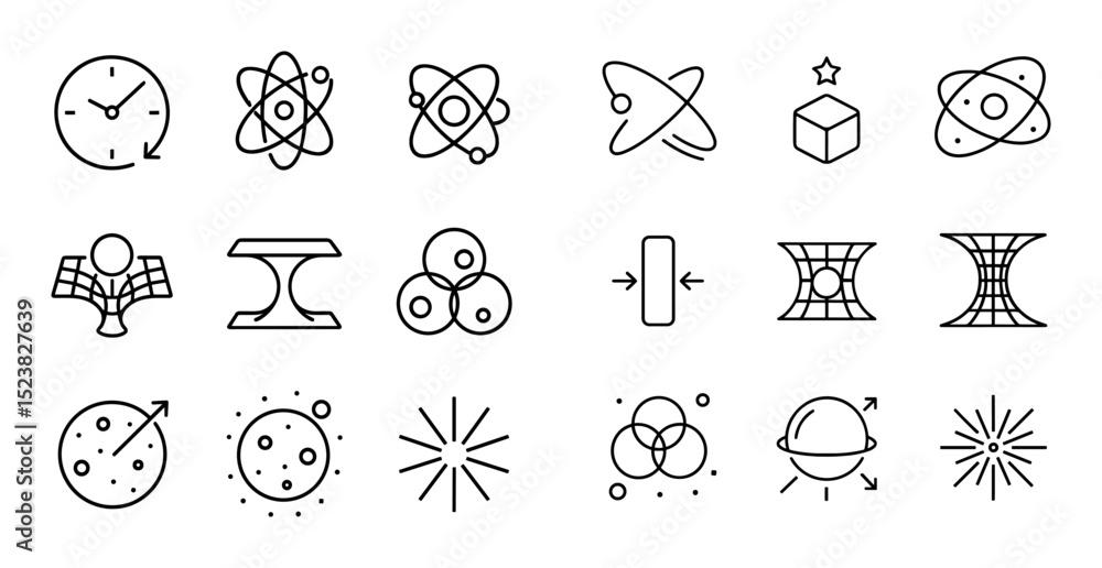Fototapeta premium Theoretical Physics Icons