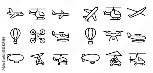 Minimalist Air Transport Icons