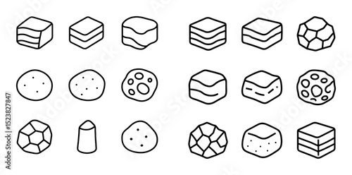 Sedimentary Rock Icons