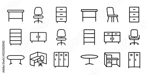 Minimalist Office Icons