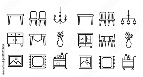 Minimalist Dining Icons
