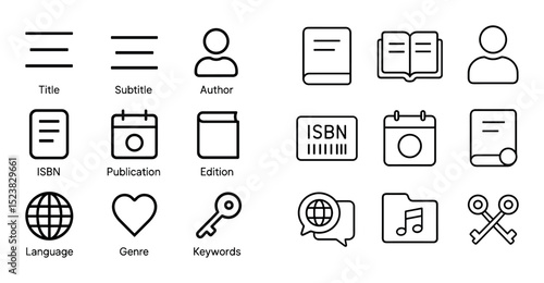 Minimalist Metadata Icons