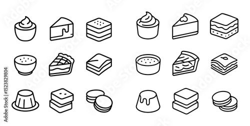 Minimalist Dessert Icons
