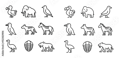 Extinct Animals Icons