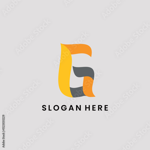 Letter G Flame Logo simple vector
