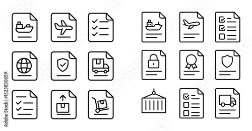 Minimalist Transport Icons