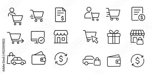 Minimalist Checkout Icons