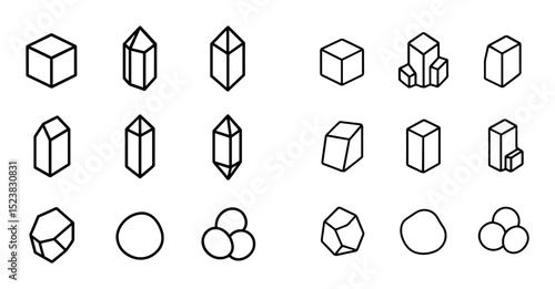 Minimalist Crystal Icons