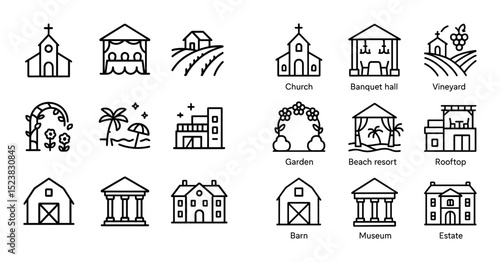 Wedding Venue Icons
