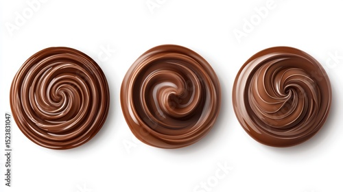 Chocolate Swirl Candies Top View.