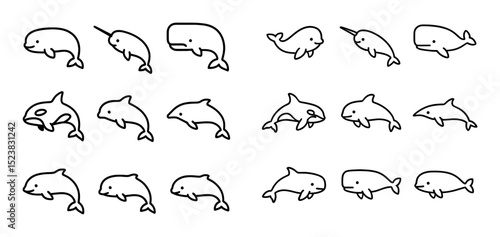 Toothed Whale Icons