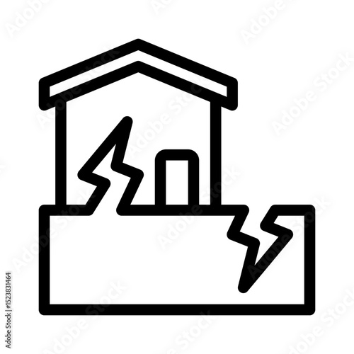 earthquake line icon