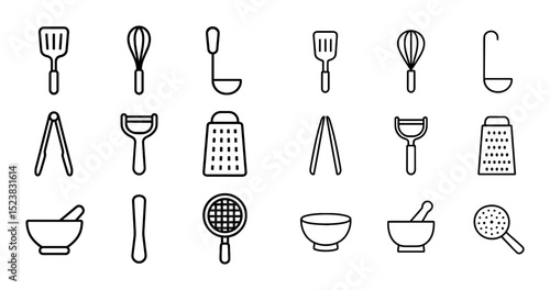 Minimalist Utensil Icons