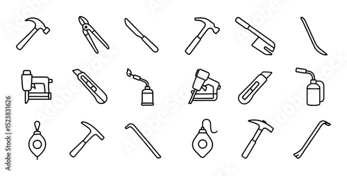 Roofing Tools Icons