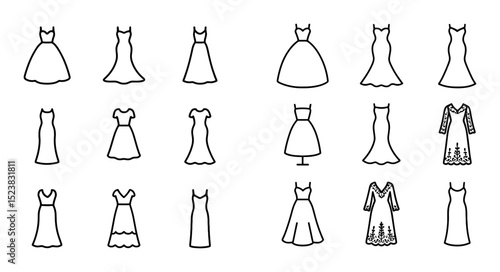 Wedding Dress Icons
