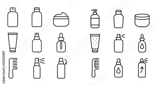 Haircare Icons Grid