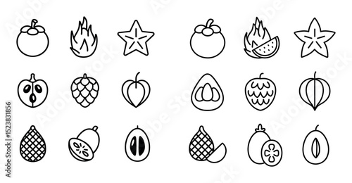 Exotic Fruit Icons