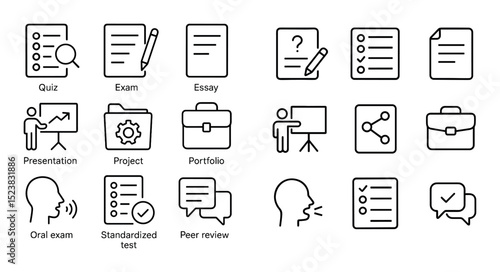Minimalist Assessment Icons
