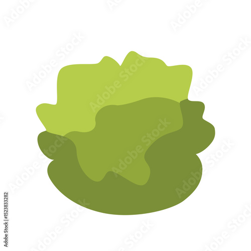 Illustration of an irregularly shaped green plant, ideal for nature, eco, and botanical-themed projects, symbolizing organic growth and the diversity of nature.