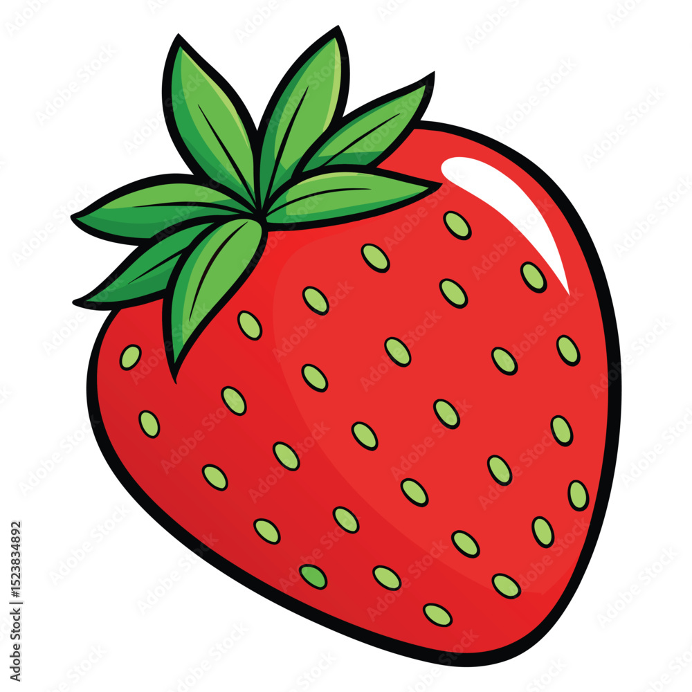 Obraz premium create a strawberry vector in white background