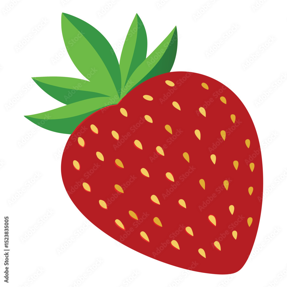 create a strawberry vector in white background create a strawberry vector in white background