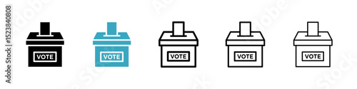 Voting icons in Multiple Styles Set. Vector Illustration