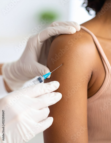 Vaccine Injection into Arm Close-Up