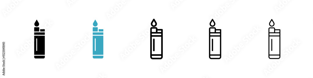 Lighter icons in Multiple Styles Set. Vector Illustration Lighter icons in Multiple Styles Set. Vector Illustration