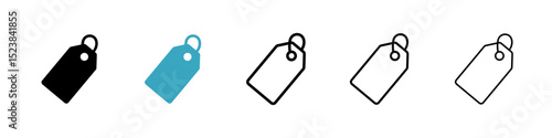 Label icons in Multiple Styles Set. Vector Illustration