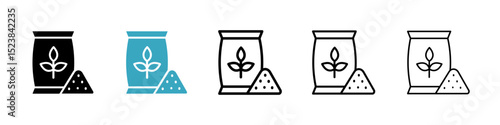 Fertilizer icons in Multiple Styles Set. Vector Illustration